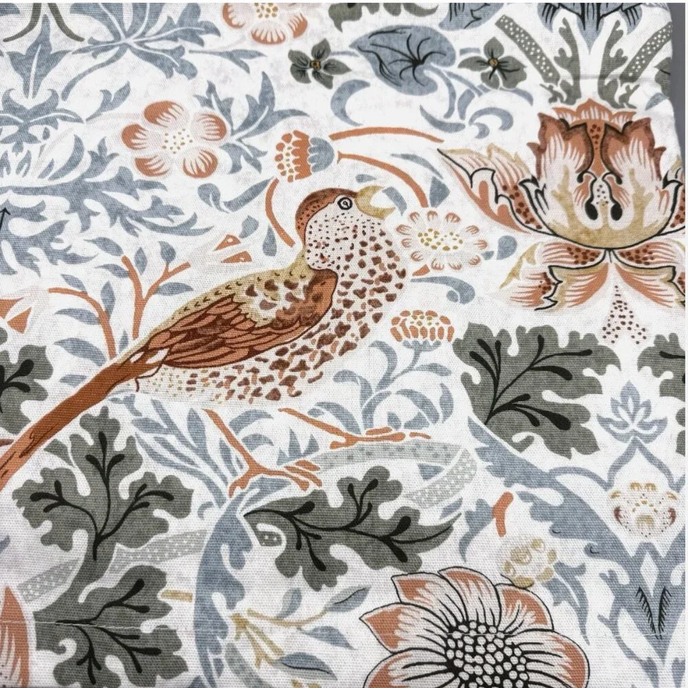 William Morris Strawberry Thief Saffron 2 Panel Curtains 38